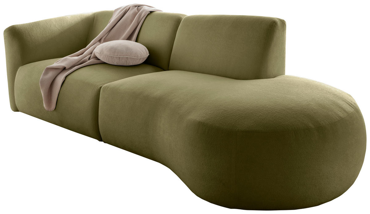 Freisteller von Livetastic ECKSOFA Jesi Grün Mikrofaser.
