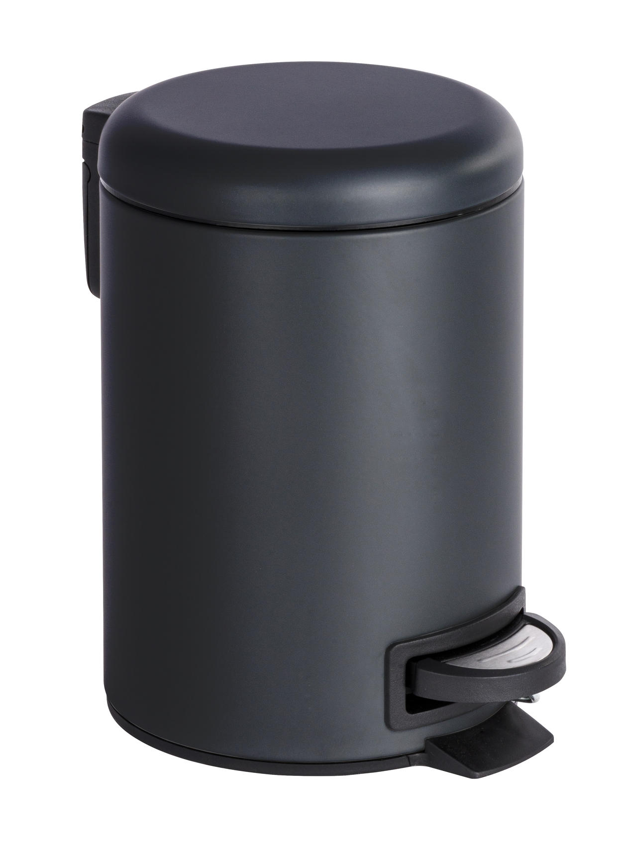 TRETEIMER 3 l  Metall  - Schieferfarben/Schwarz, Basics, Kunststoff/Metall (17/25cm) - Wenko