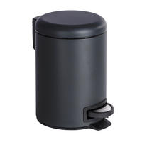 TRETEIMER Metall   - Schieferfarben/Schwarz, Basics, Kunststoff/Metall (17/25cm) - Wenko