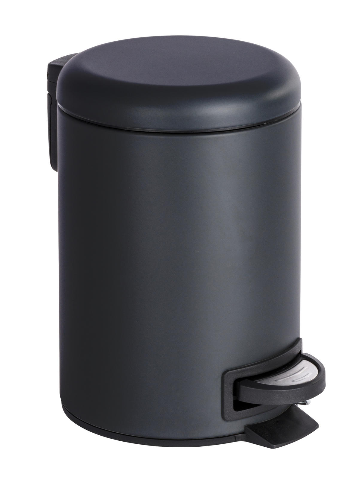 TRETEIMER Metall   - Schieferfarben/Schwarz, Basics, Kunststoff/Metall (17/25cm) - Wenko
