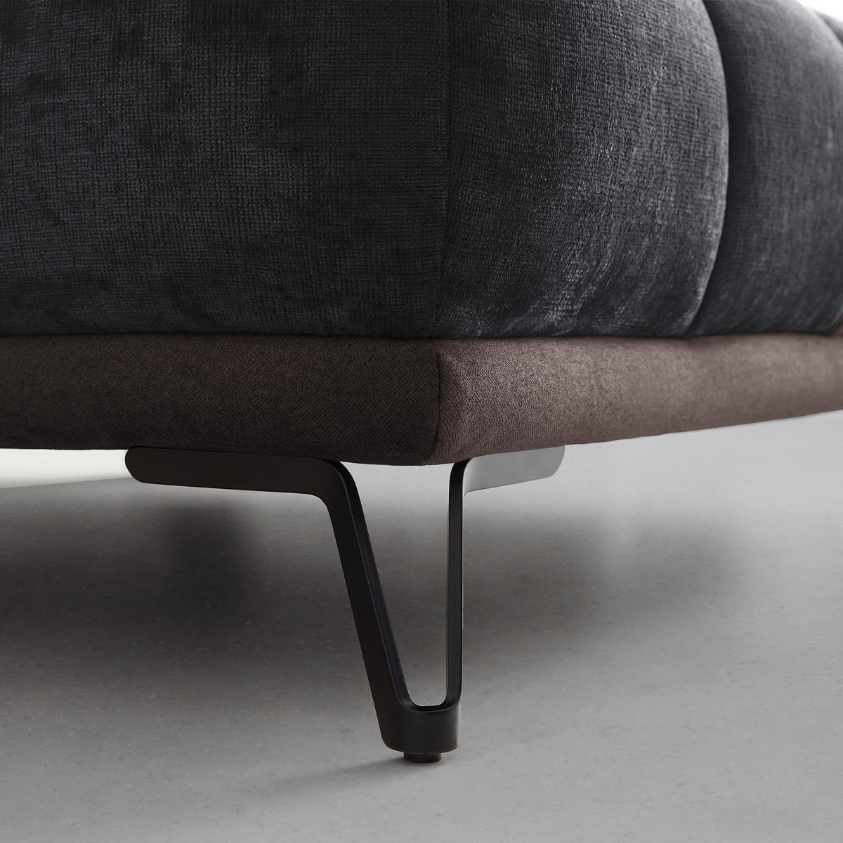 HÖRNSOFFA i antracit  - svart/antracit, Modern, metall/textil (262/67-87/184cm) - MID.YOU