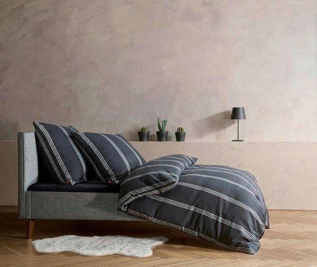 BETTWÄSCHE Flanell 135/200 cm  - Schwarz, Design, Textil (135/200cm) - Fleuresse