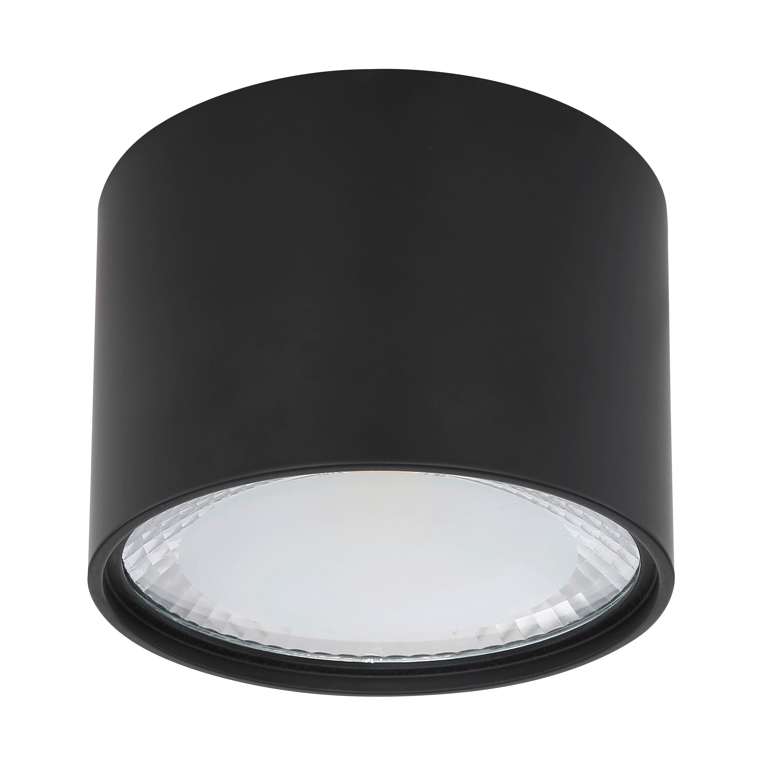 LED-DECKENLEUCHTE SERENA 11,3/8 cm  - Schwarz, Design, Glas/Metall (11,3/8cm)