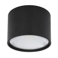 LED-DECKENLEUCHTE SERENA 11,3/8 cm  - Schwarz, Design, Glas/Metall (11,3/8cm)