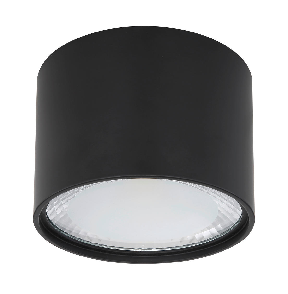 LED-DECKENLEUCHTE SERENA 11,3/8 cm  - Schwarz, Design, Glas/Metall (11,3/8cm)