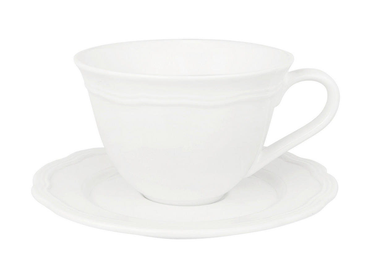 ŠÁLEK S PODŠÁLKEM  - bílá, Basics, keramika (14.1/7.4/14.1cm)