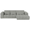 HÖRNSOFFA i chenille greige  - greige/svart, Klassisk, textil/plast (290/203cm) - MID.YOU