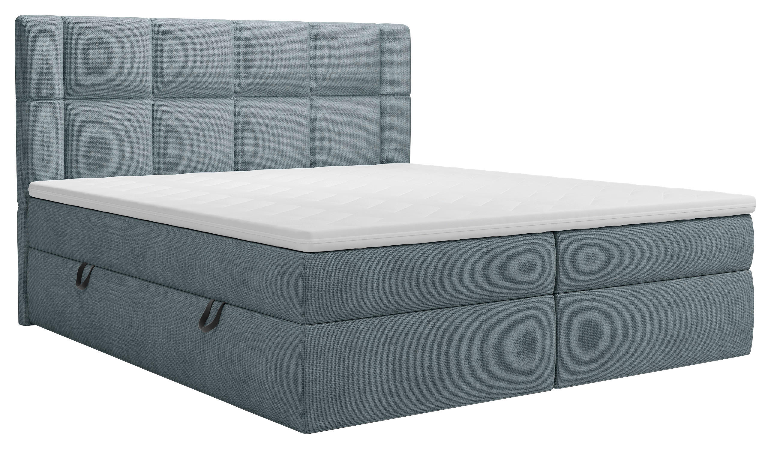 BOXBETT 180/200 cm  in Graublau  - Graublau/Schwarz, MODERN, Holz/Holzwerkstoff (180/200cm) - Boxxx