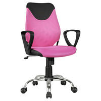 JUGENDDREHSTUHL Lederlook, Netz Rosa, Pink  - Chromfarben/Pink, MODERN, Kunststoff/Metall (60/105/60cm) - MID.YOU