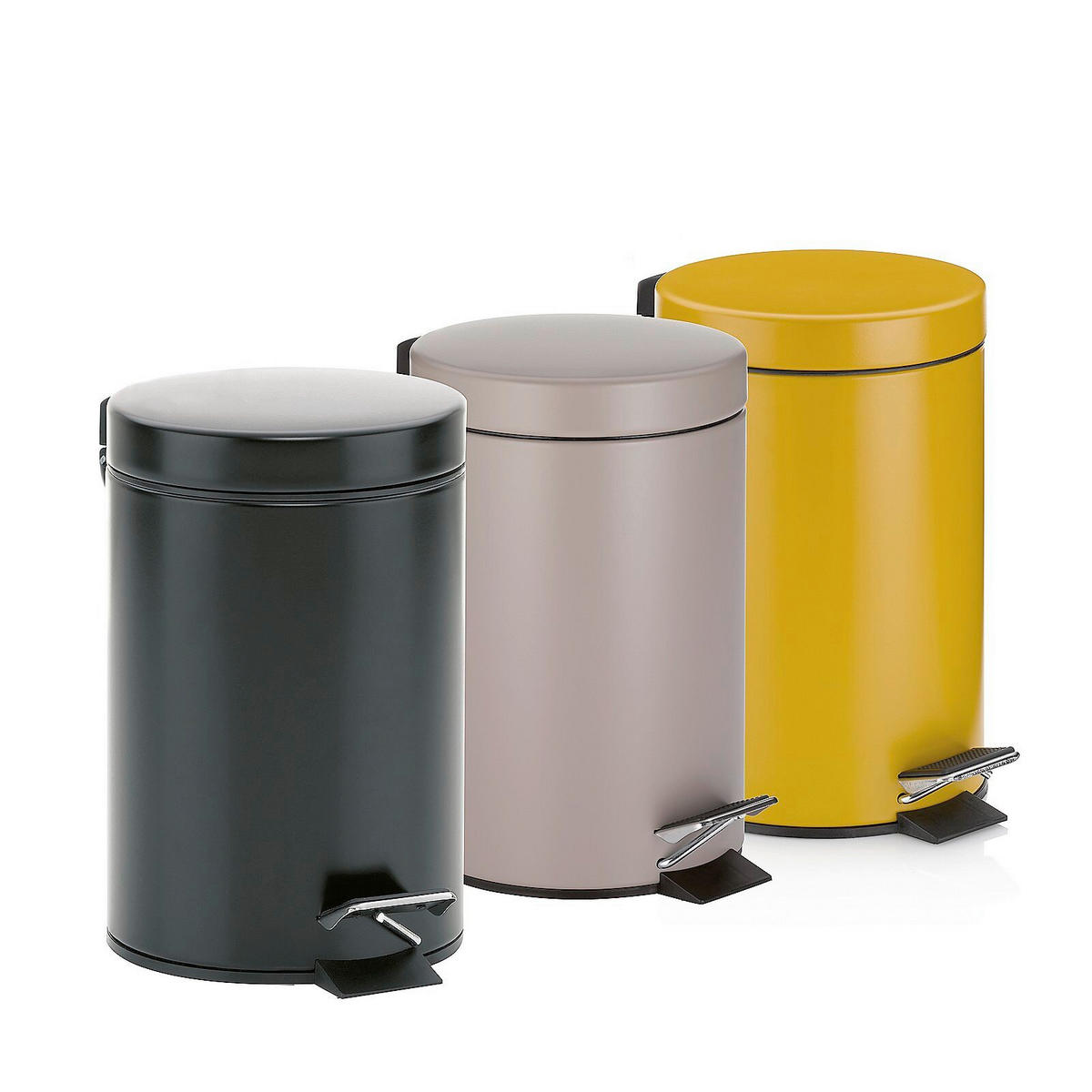 KOSMETIKEIMER MONACO 3 L  - Schwarz, Basics, Kunststoff/Metall (17/26cm) - Kela