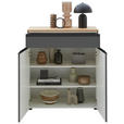 KOMMODE 90/102/41 cm  in Weiß  - Eichefarben/Silberfarben, Design, Holz/Holzwerkstoff (90/102/41cm) - Dieter Knoll