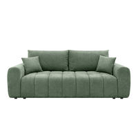 SCHLAFSOFA Grün  - Schwarz/Grün, Design, Kunststoff/Textil (241/90/106cm) - MID.YOU