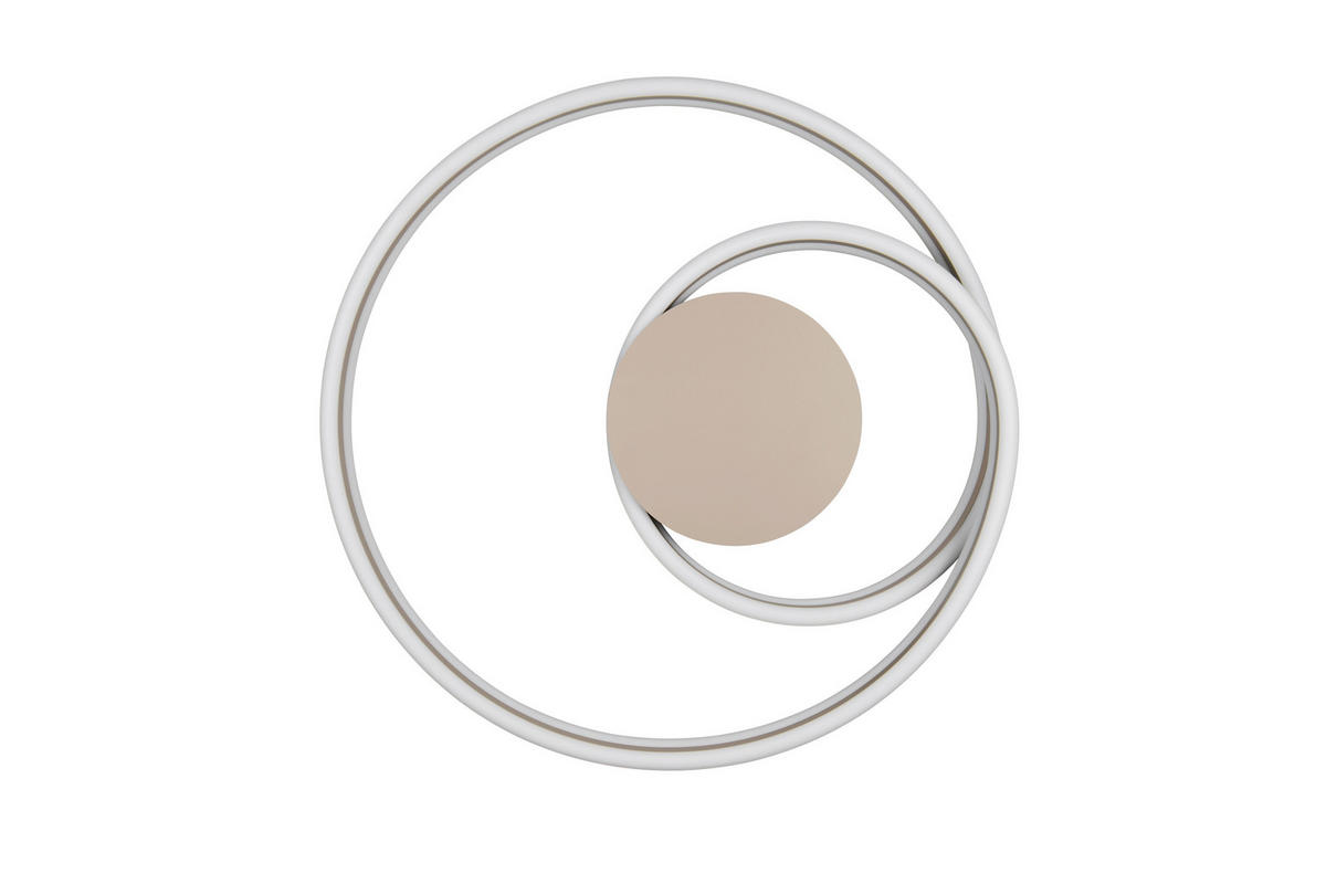 LED-DECKENLEUCHTE 72/15 cm    - Weiß/Nickelfarben, Design, Kunststoff/Metall (72/15cm) - Cinque