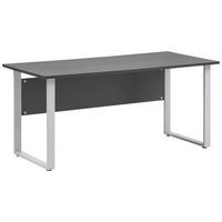 SCHREIBTISCH 160/75/73,2 cm  in Anthrazit, Alufarben  - Anthrazit/Alufarben, KONVENTIONELL, Holzwerkstoff/Metall (160/75/73,2cm) - MID.YOU