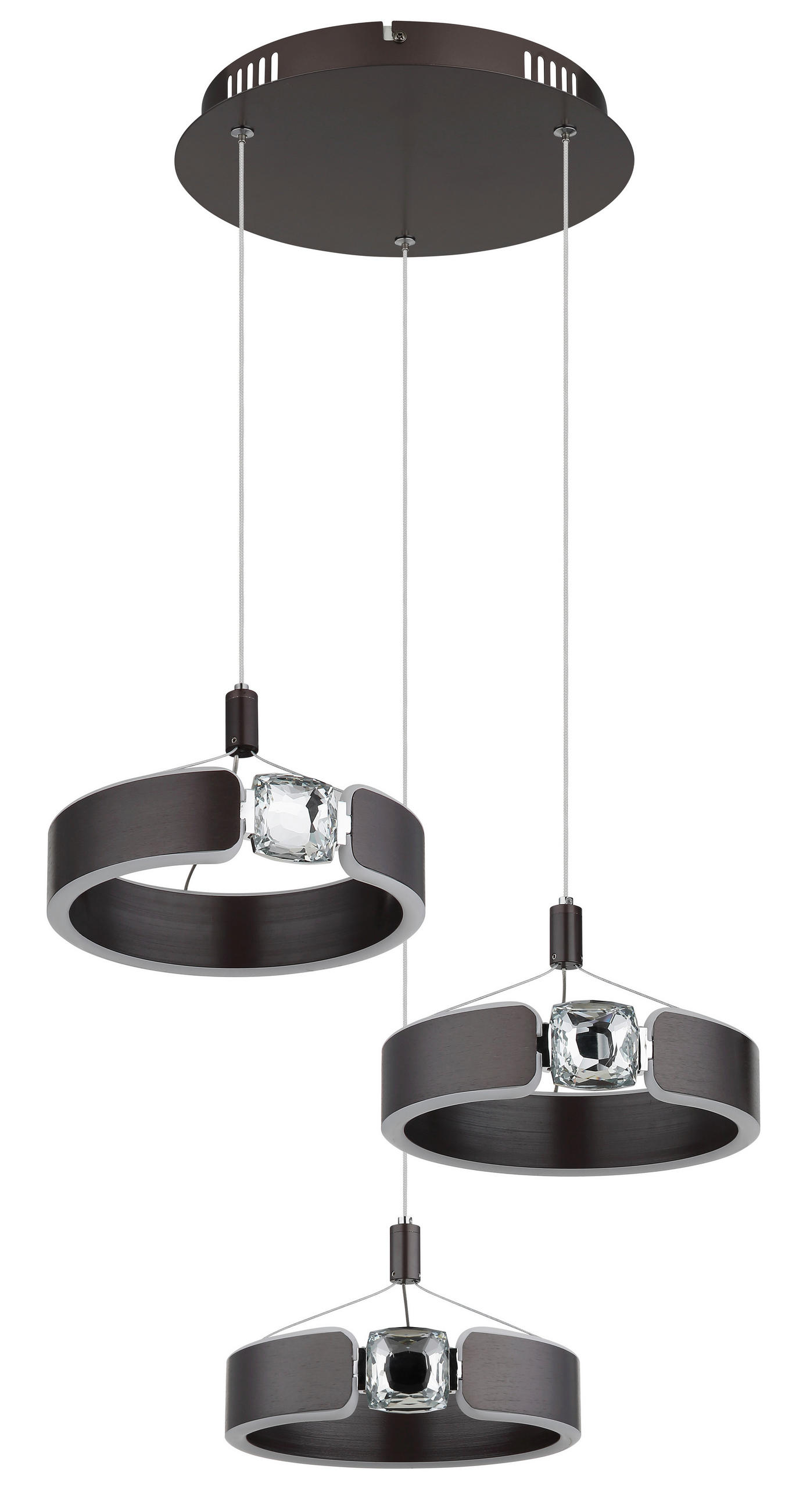 Globo Led-Hängeleuchte Hendricks Klar, Opal, Bronze 125 cm