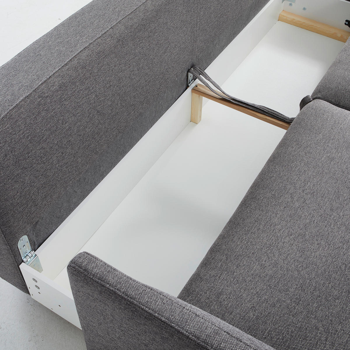 SCHLAFSOFA in Webstoff Dunkelgrau  - Dunkelgrau/Schwarz, Design, Kunststoff/Textil (217/95/110cm) - Livetastic
