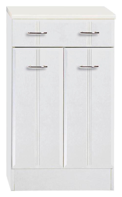UNTERSCHRANK 50/84/35 cm - Chromfarben/Weiß, KONVENTIONELL, Holzwerkstoff/Kunststoff (50/84/35cm) - Held