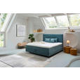 BOXSPRINGBETT 180/200 cm  in Azurblau  - Azurblau/Schwarz, Design, Kunststoff/Textil (180/200cm) - Hom`in