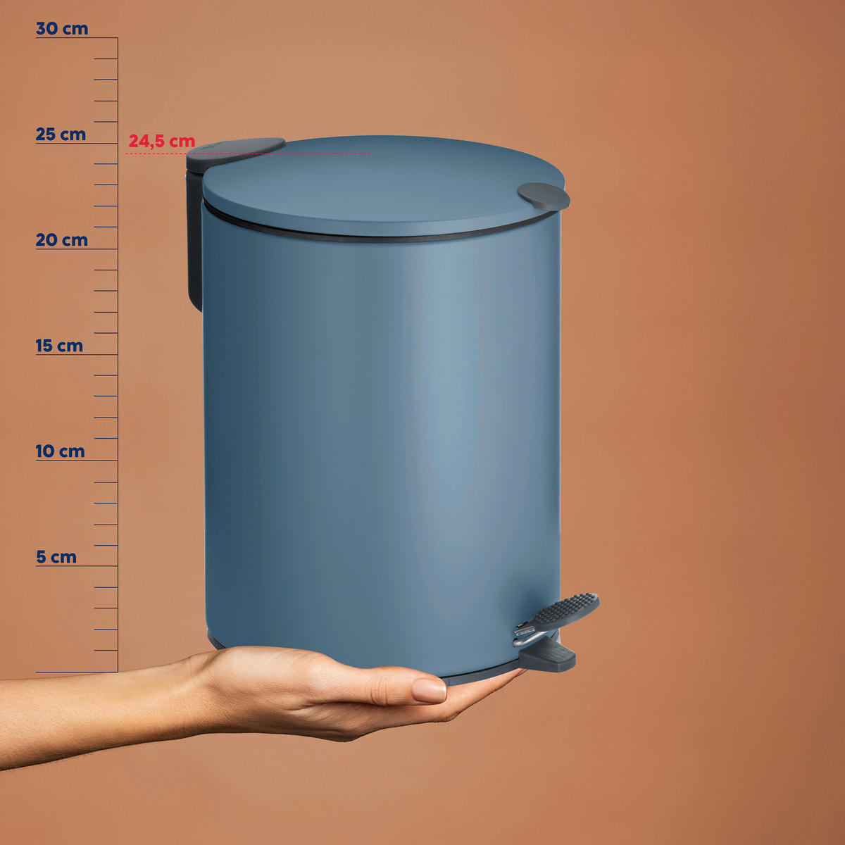 KOSMETIKEIMER MATS 3 L  - Blau/Schwarz, Basics, Kunststoff/Metall (17/24,5cm) - Kela