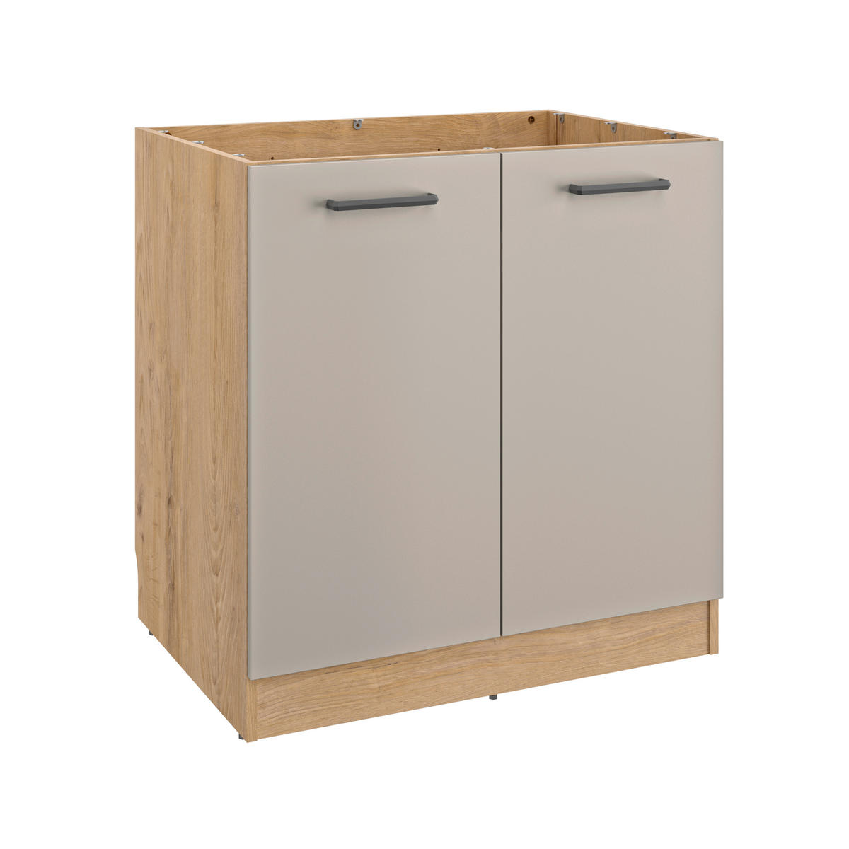 KÜCHENLEERBLOCK   in Beige, Beigebraun  - Beige/Beigebraun, Trend, Holzwerkstoff/Metall (200/211/60cm) - MID.YOU