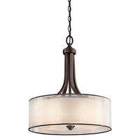 HÄNGELEUCHTE 50.8/69.8 cm    - Dunkelbraun, Romantik / Landhaus, Glas/Textil (50.8/69.8cm) - Elstead Lighting