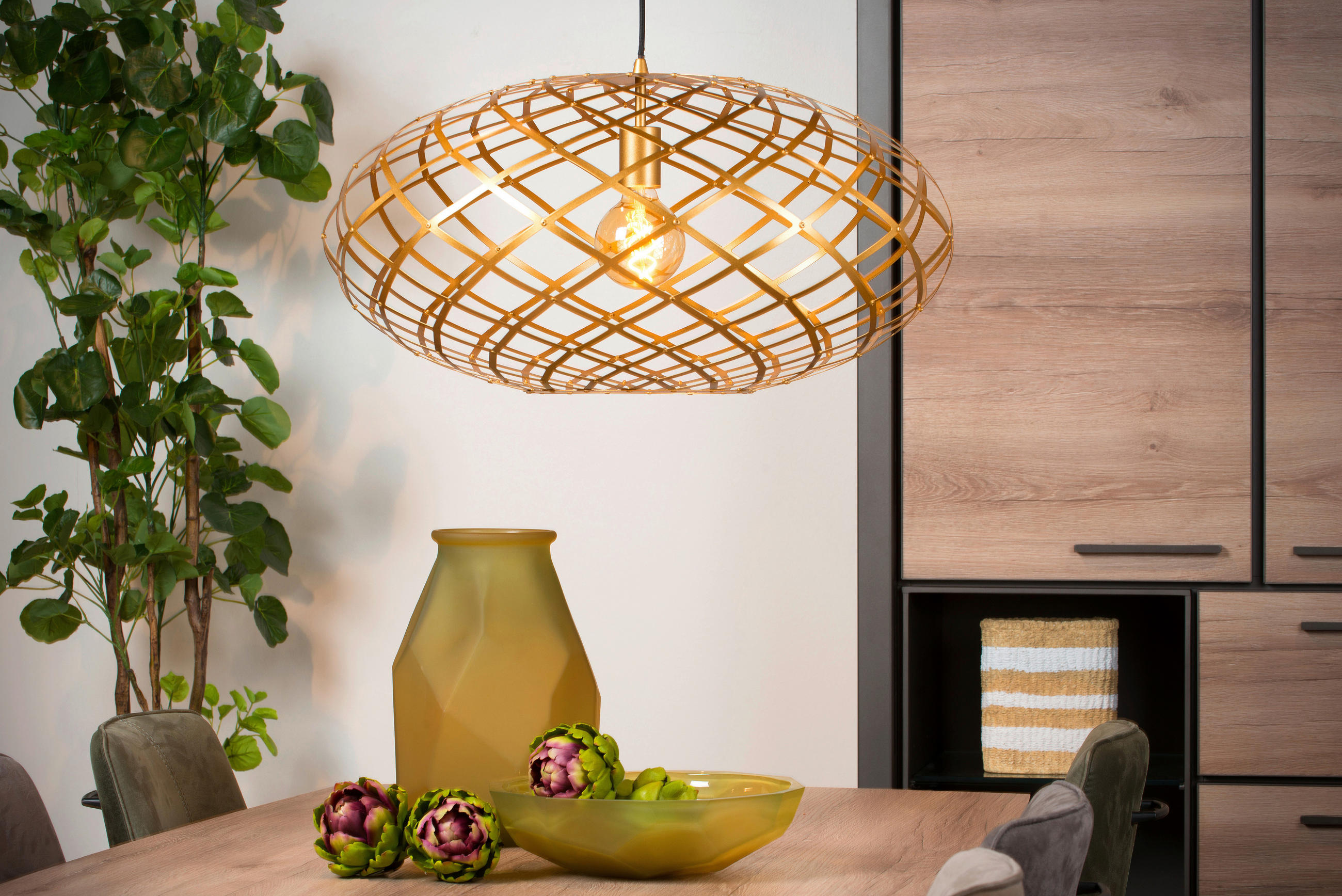 HÄNGELEUCHTE WOLFRAM 65/162 cm   - Messingfarben, KONVENTIONELL, Metall (65/162cm) - Lucide