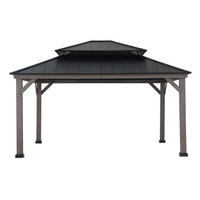 PAVILLON 450/320/390 cm   - Schwarz/Grau, Basics, Holz/Metall (450/320/390cm)