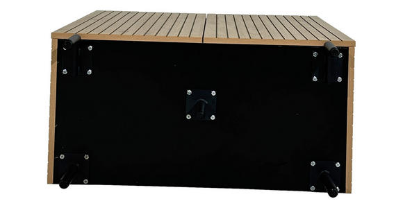 HIGHBOARD LINO in 80/95/40 cm - Eichefarben/Schwarz, Design, Holzwerkstoff/Metall (80/95/40cm) - Xora