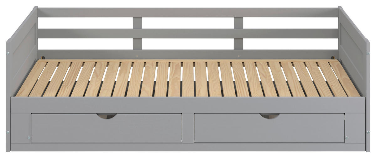 AUSZIEHBETT 200/100 cm Grau  - Naturfarben/Grau, Modern, Holz/Holzwerkstoff (200/100cm) - MID.YOU