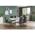 SCHWINGSTUHL  in Eisen Webstoff  - Dunkelgrau/Schwarz, Design, Textil/Metall (48/98/63cm) - Novel