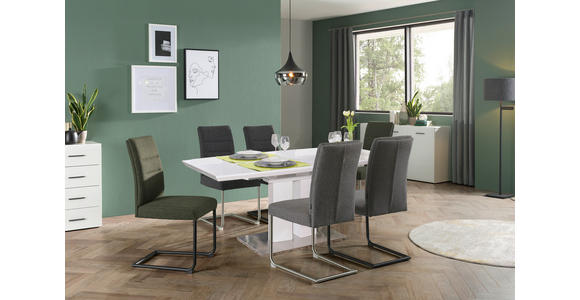 SCHWINGSTUHL  in Eisen Webstoff  - Dunkelgrau/Schwarz, Design, Textil/Metall (48/98/63cm) - Novel