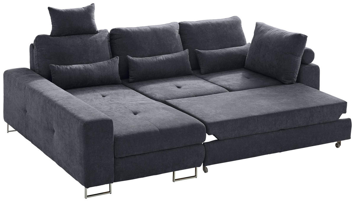 HÖRNSOFFA i flatväv svart  - svart, Design, metall/textil (188/260cm) - Hom`in
