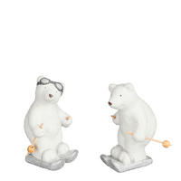 UKRASNI BELI MEDVED - bela, Osnovno, keramika (12.5/9.5/15.5cm) - X-Mas