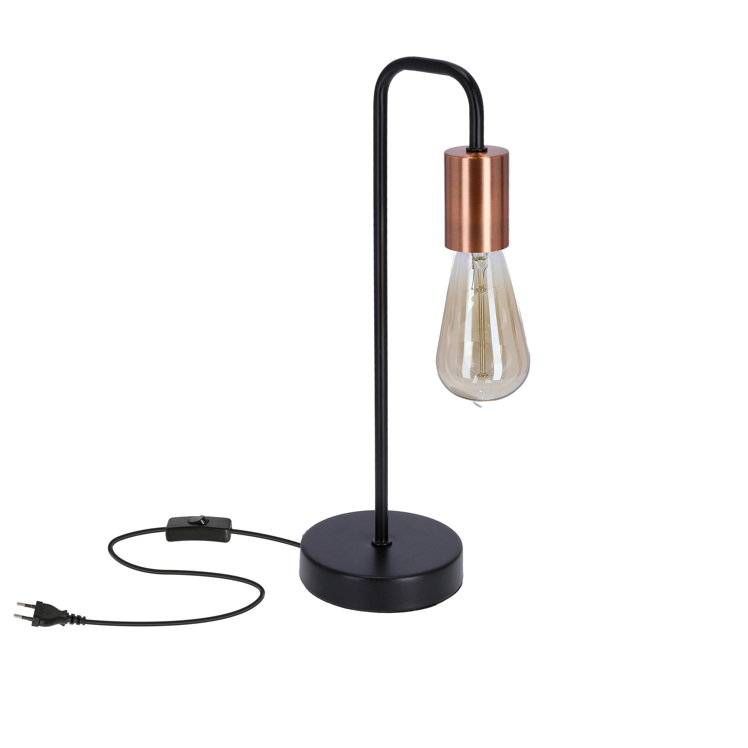 TISCHLEUCHTE  - Schwarz, KONVENTIONELL, Metall (12/39/17cm)