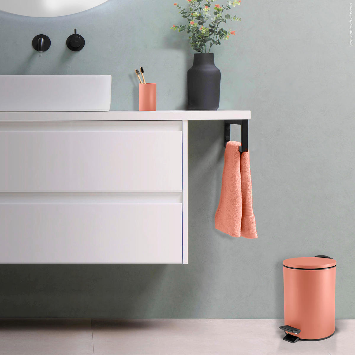 TRETEIMER ADELAR 3 L  - Terracotta/Schwarz, Basics, Kunststoff/Metall (16.80/16.80/25.00cm) - Spirella