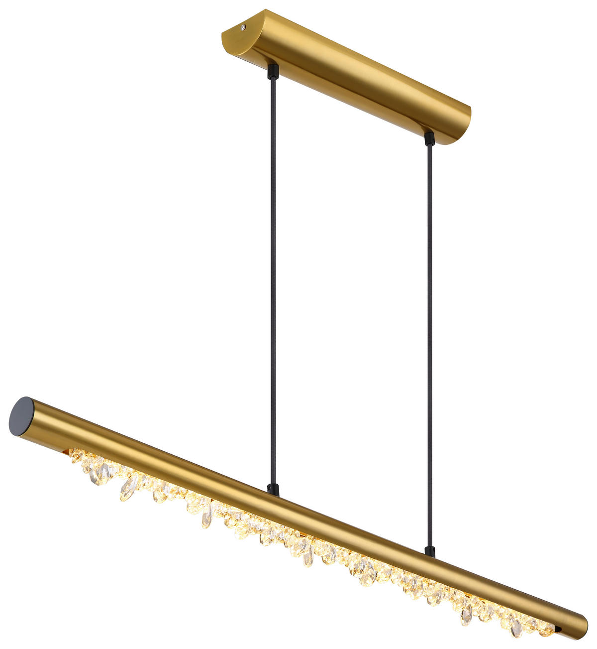 HÄNGELEUCHTE 100/8/150 cm    - Klar/Messingfarben, Basics, Kunststoff/Metall (100/8/150cm) - Globo