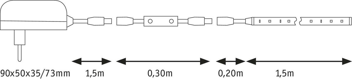 LED-STRIP 150 cm  78955  - Weiß, Basics, Kunststoff (150cm) - Paulmann