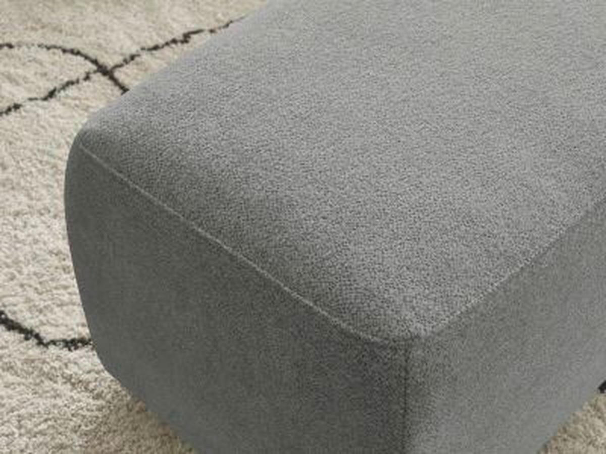 HOCKER ATILLA Flachgewebe Dunkelgrau  - Dunkelgrau/Schwarz, MODERN, Kunststoff/Textil (92/44/48cm)