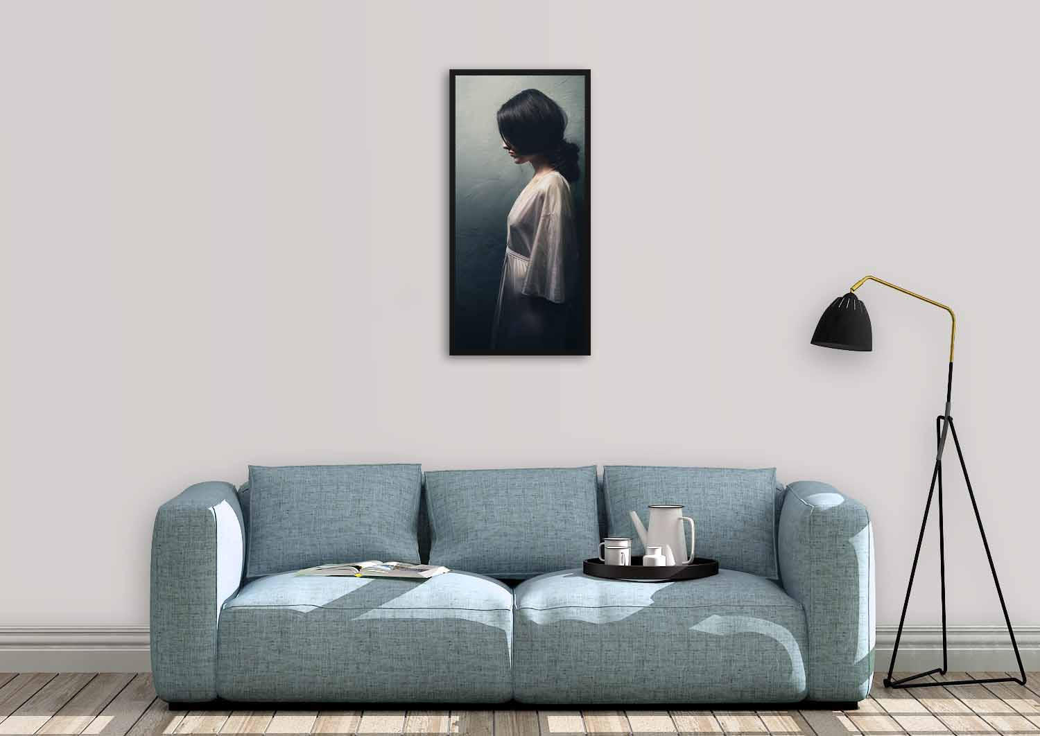 Thumbnail - Wandkraft Bild, Schwarz, Dunkelgrün, Kunststoff, rechteckig, 98x148 cm, Fotografie, einfache und schnelle Anbringung, ma...