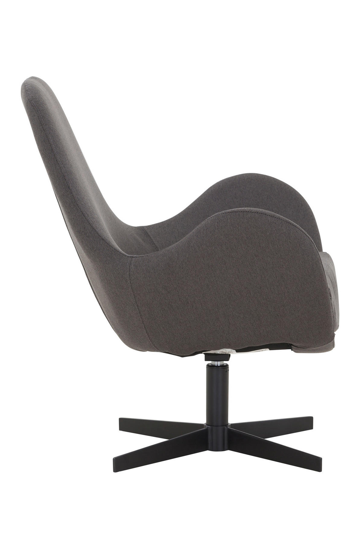 SESSEL in Webstoff Dunkelgrau  - Dunkelgrau/Schwarz, MODERN, Textil/Metall (68/77/57cm) - Livetastic