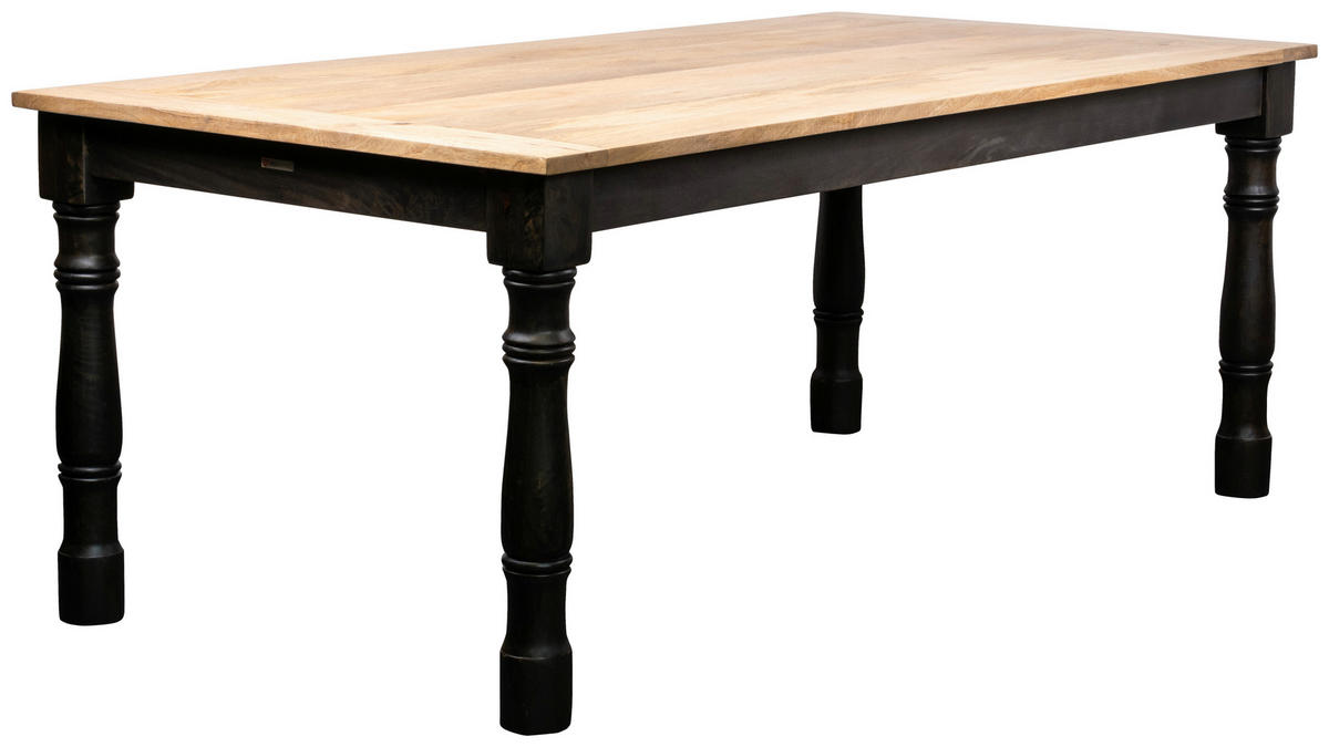 STOL ZA BLAGOVAONICU  prirodne boje  drvo      - prirodne boje/crna, Moderno, drvo (200/78/100cm)