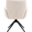 ARMLEHNSTUHL  , Stoffauswahl, Sitzfläche 360° drehbar, automatische Rückholfunktion  , Leinenoptik  ,  - Beige/Schwarz, Design, Textil/Metall (67/86/68cm) - Novel