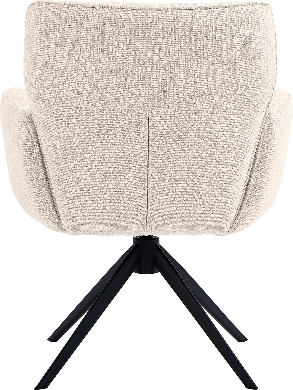 ARMLEHNSTUHL  in Eisen Leinenoptik  - Beige/Schwarz, Design, Textil/Metall (67/86/68cm) - Novel