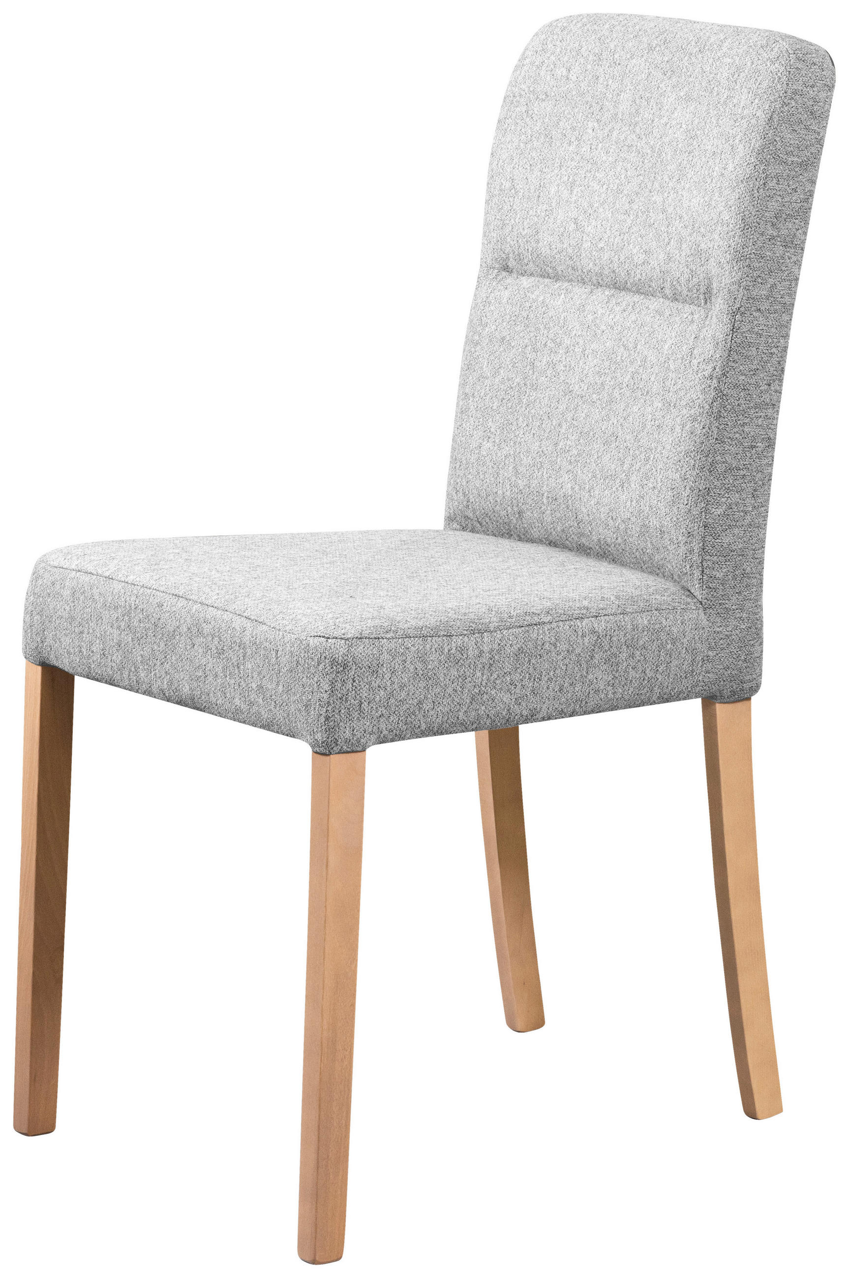 STUHL - Eichefarben/Hellgrau, KONVENTIONELL, Holz/Textil (43/91/58cm)