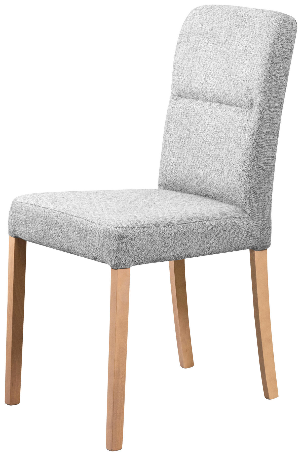 STUHL - Eichefarben/Hellgrau, KONVENTIONELL, Holz/Textil (43/91/58cm)