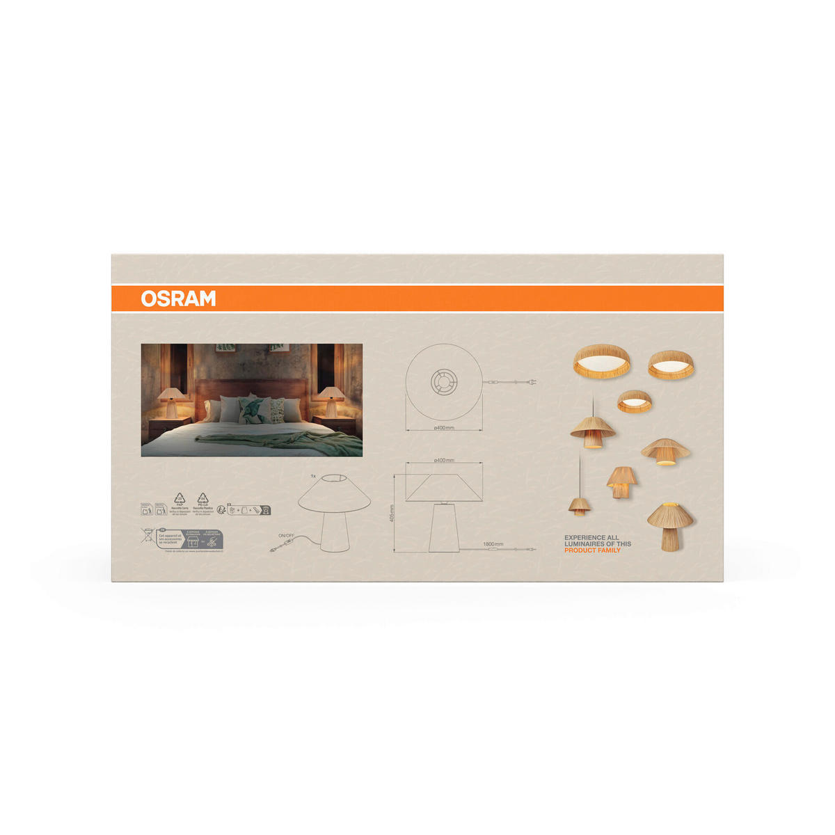 TISCHLEUCHTE 40/40.5 cm   - Braun, Basics, Naturmaterialien/Metall (40/40.5cm) - Osram