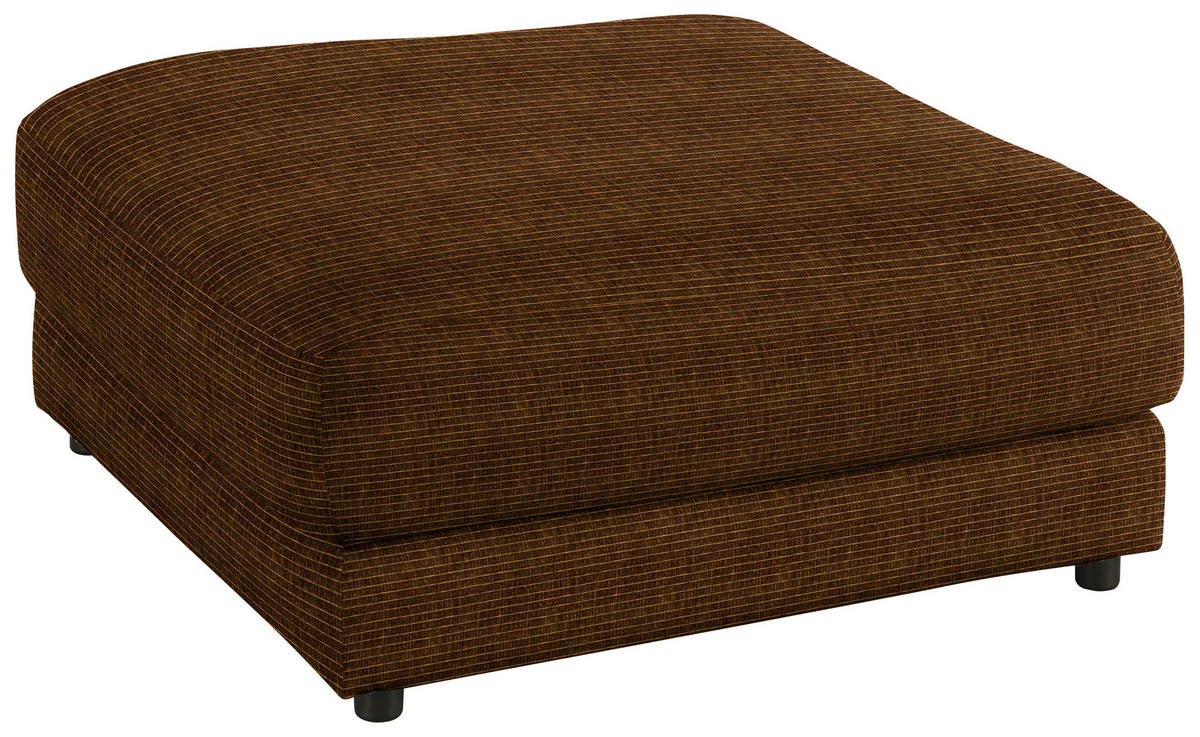 HOCKERTextil Messingfarben  - Messingfarben/Schwarz, Design, Kunststoff/Textil (100/86/100cm) - Lomoco