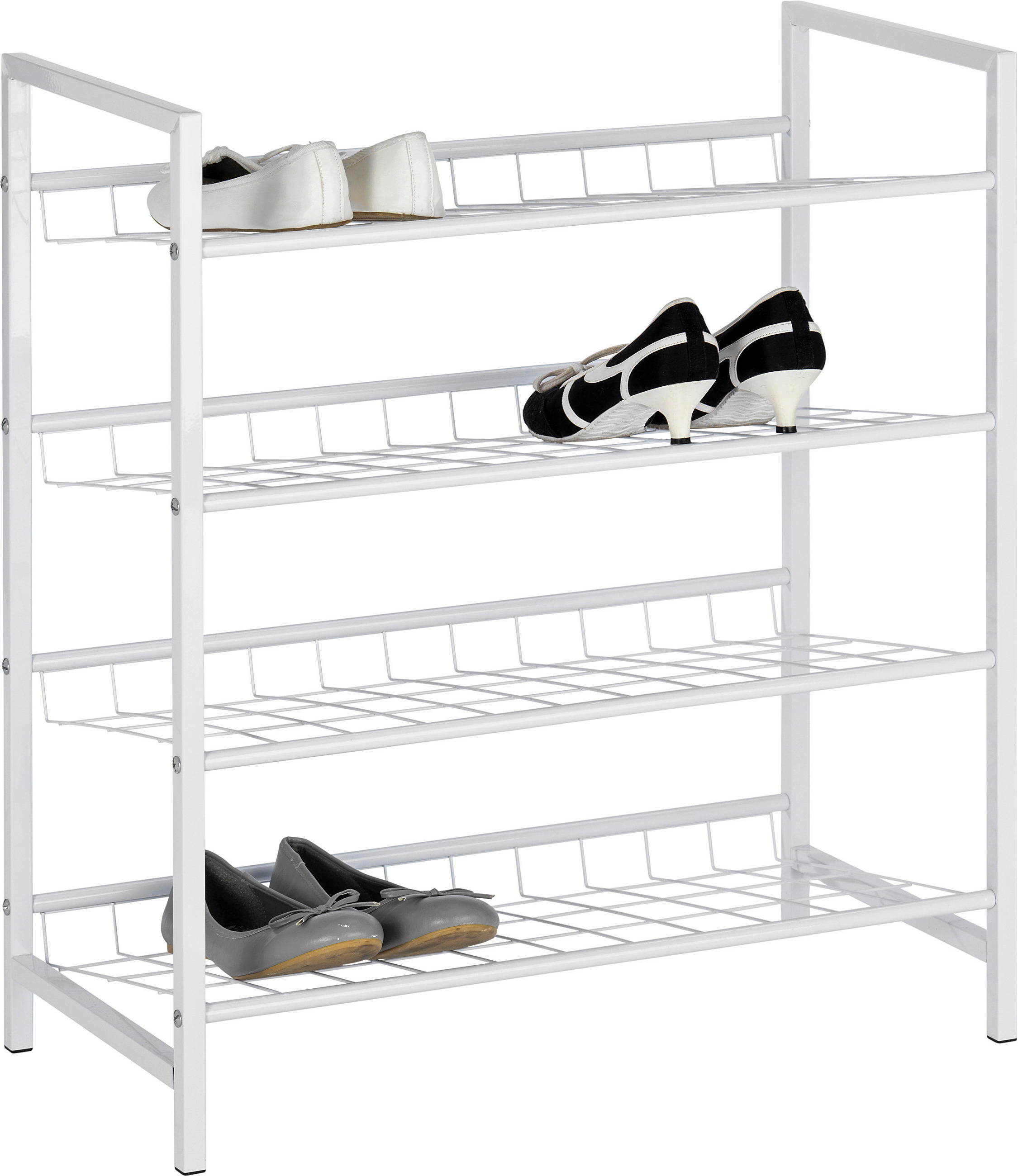 SCHUHREGAL Weiß  - Weiß, Design, Metall (63/70/30cm) - Boxxx