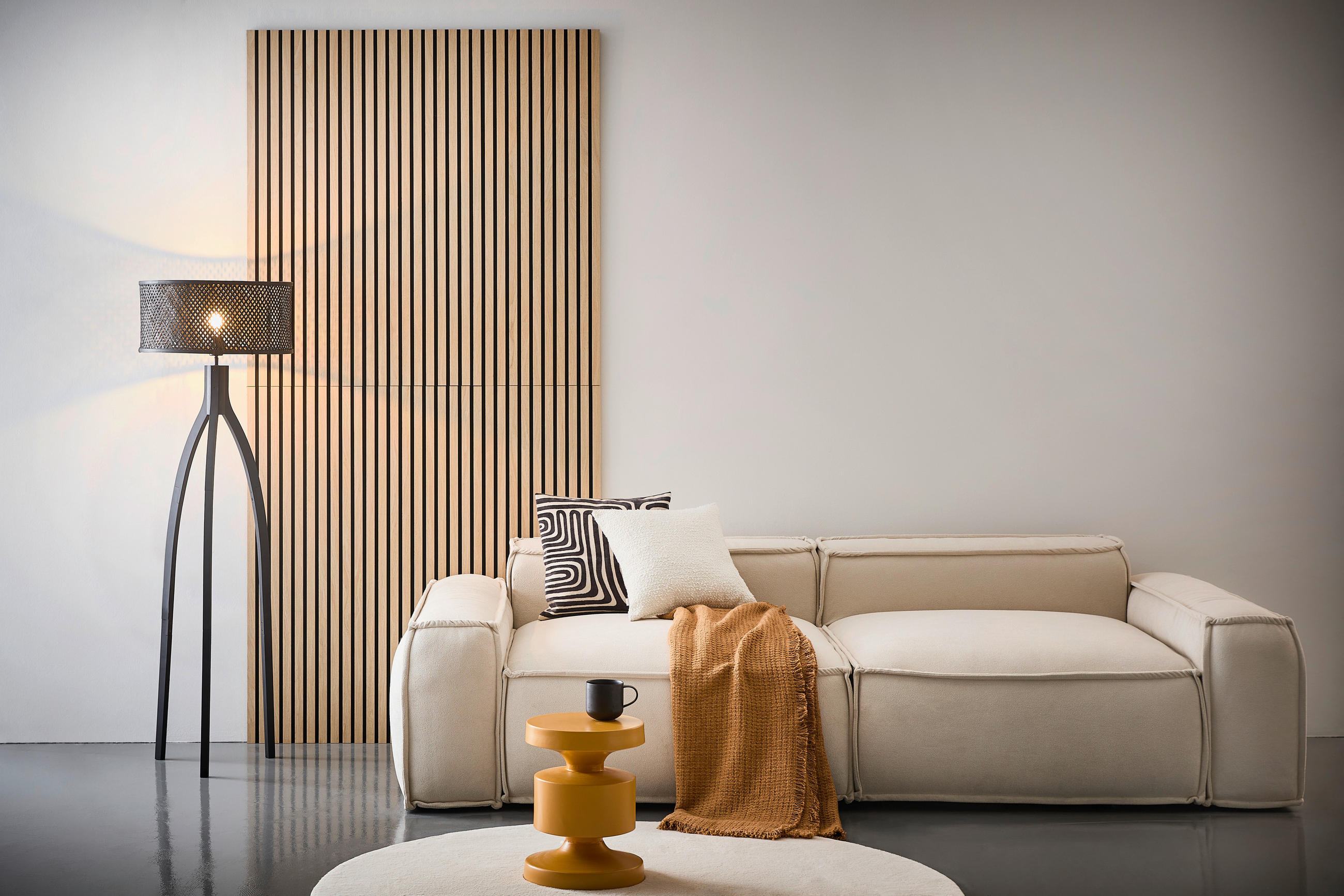 AKUSTIKPANEEL Nachbildung  - Walnussfarben, Design, Holzwerkstoff/Kunststoff (41/120cm) - Livetastic