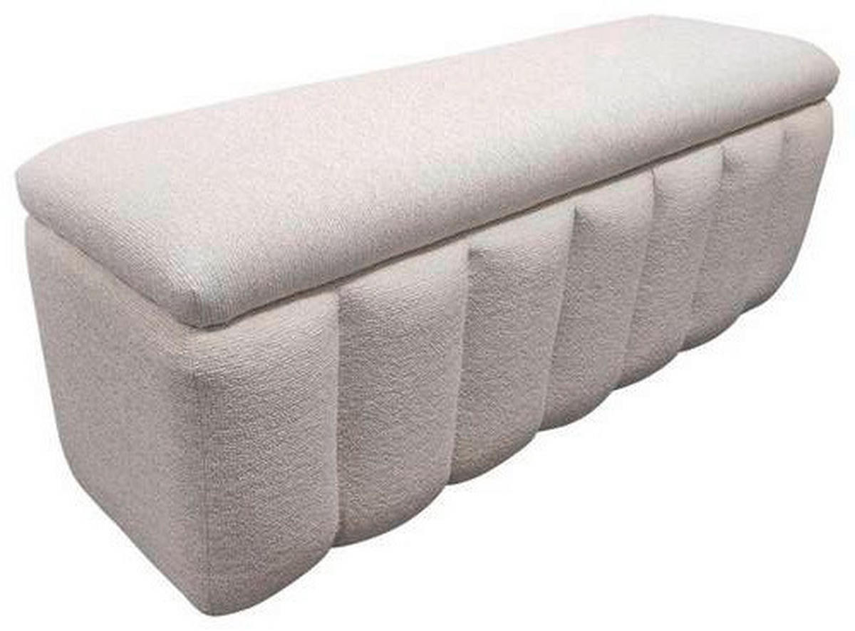 SITZBANK 120/46/41 cm Webstoff Beige Kunststoff  - Beige/Schwarz, Design, Kunststoff/Textil (120/46/41cm) - Novel
